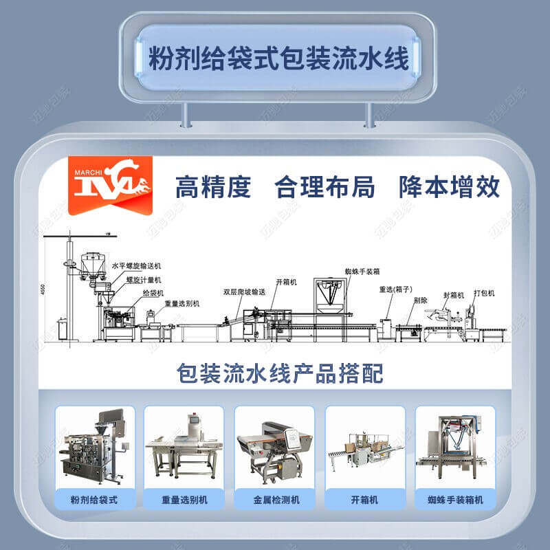 给袋式粉末包装流水线