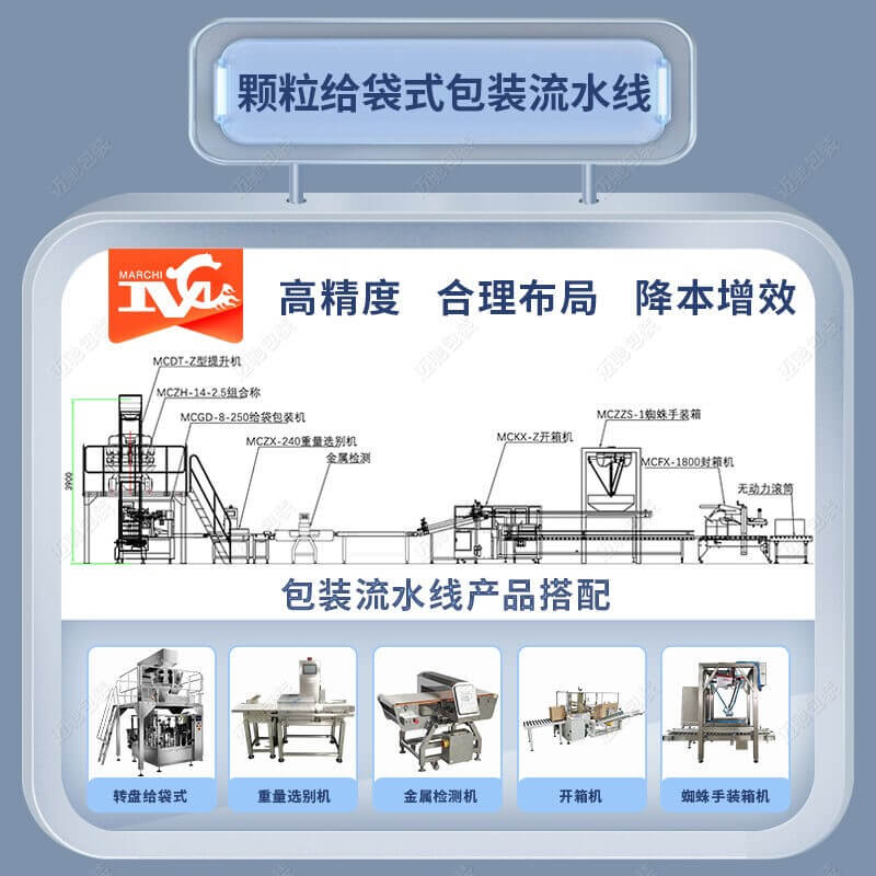 颗粒给袋式包装流水线